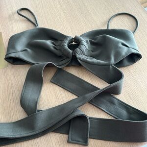 Ronny kobo size M green wrap top